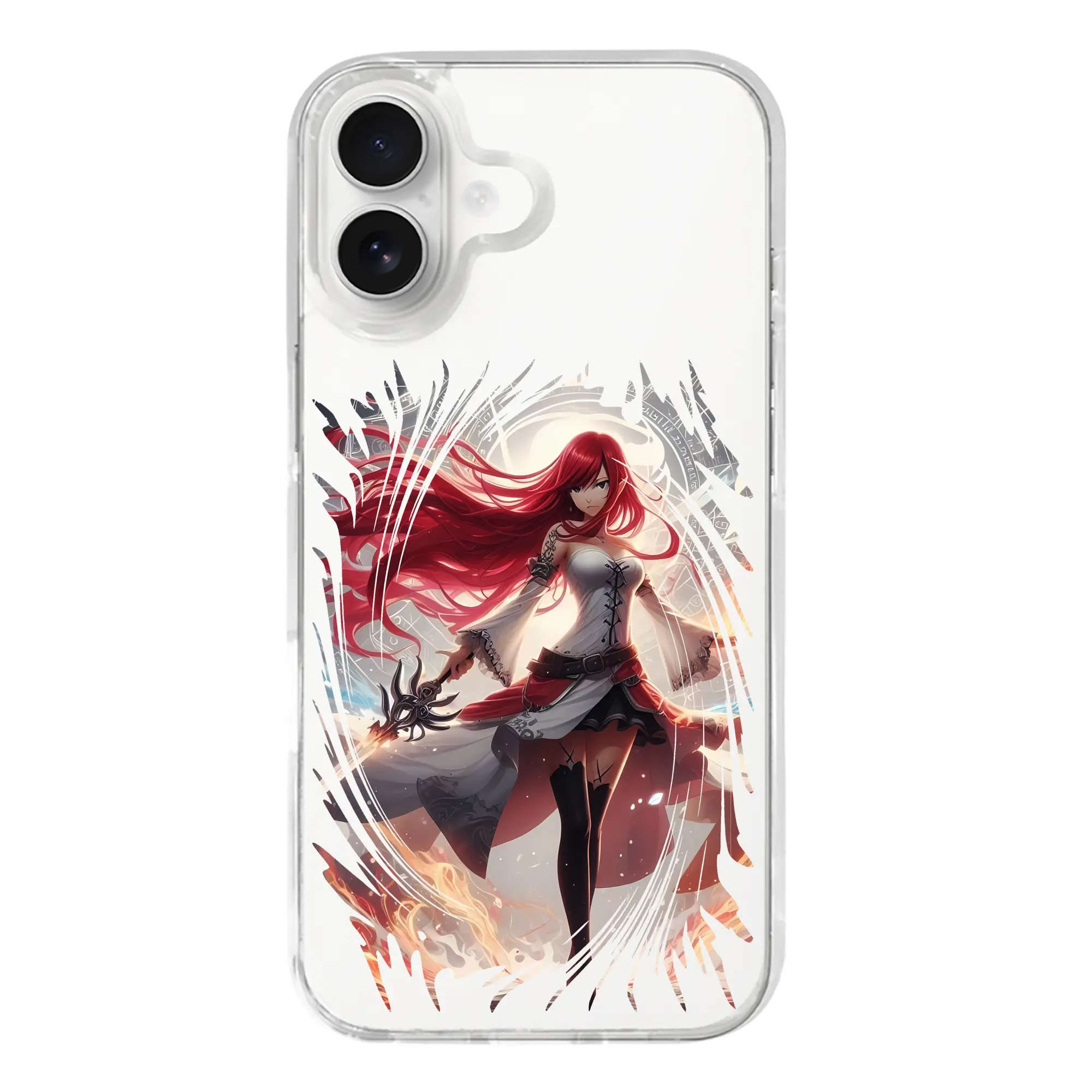 フェアリーテイル グッズ エルザ・スカーレット - iPhone 17シリーズ 透明スマホケース – 薄型・耐衝撃・精密フィット保護カバー